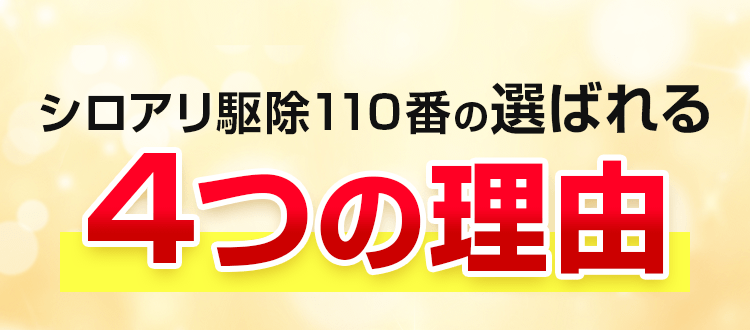 シロアリ110番の選ばれる4つの理由